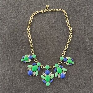 Elegant Green and Blue Statement Necklace